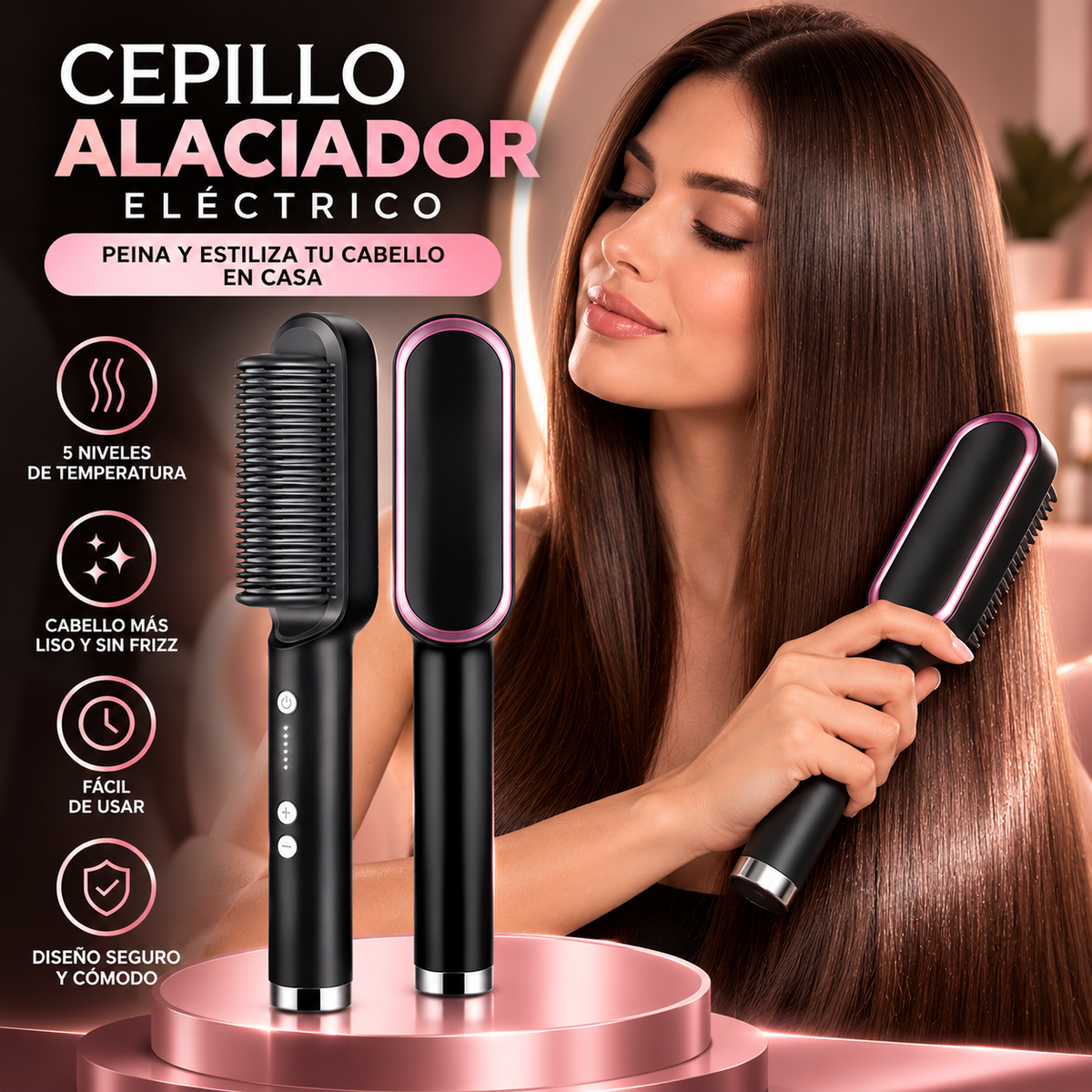 Cepillo Alaciador Eléctrico