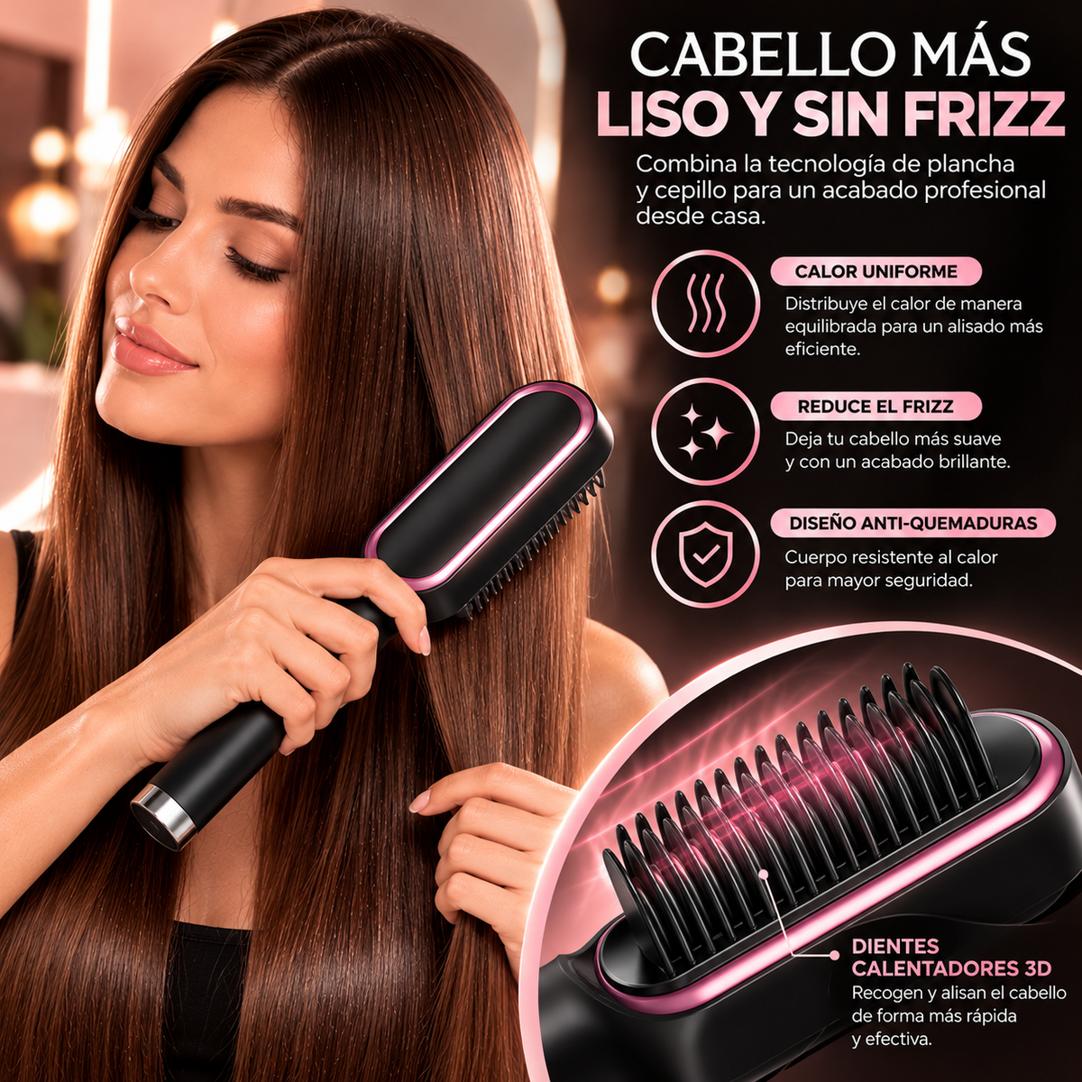 Cepillo Alaciador Eléctrico