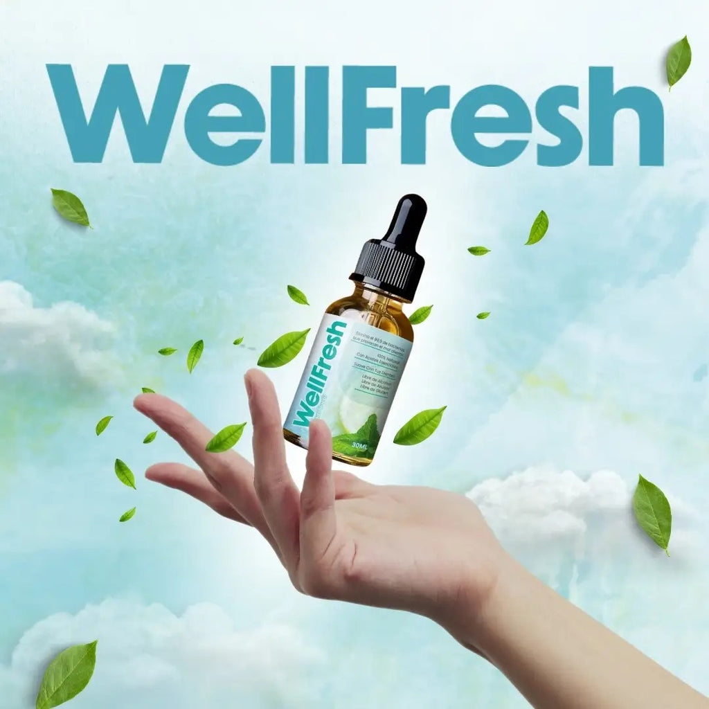🍃 Well Fresh - Gotas naturales para el mal aliento - MENTA