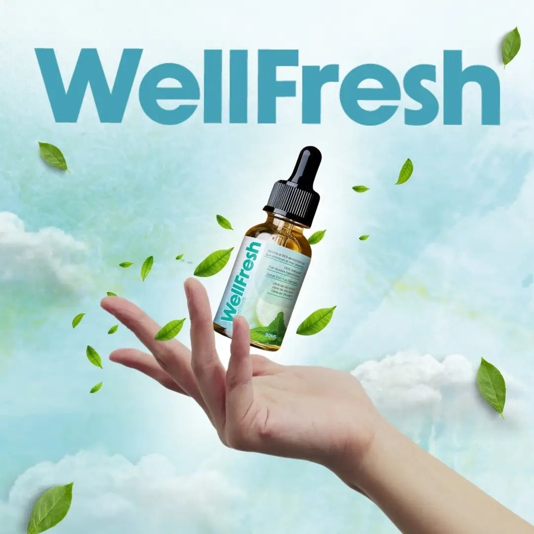 🍃 Well Fresh - Gotas naturales para el mal aliento - MENTA