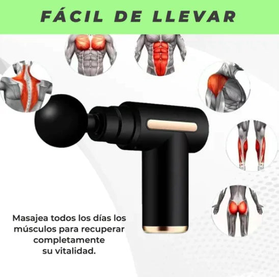 Pistola de Masaje inalámbrica 4 en 1
