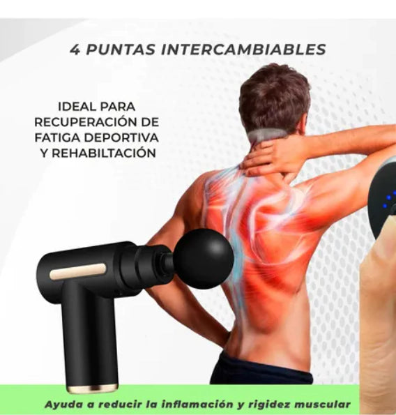 Pistola de Masaje inalámbrica 4 en 1