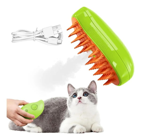Cepillo Vapor Perro 3 en 1